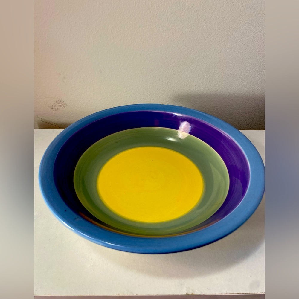 Large Alco Multi-Colored Soup Bowl